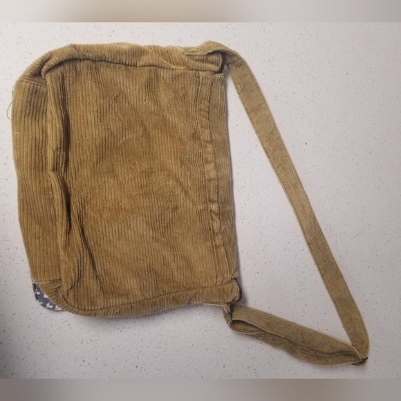 Y2K Billabong Courderoy Messenger Bag Tan/Kakhi Damaged Read Description - Picture 3 of 13